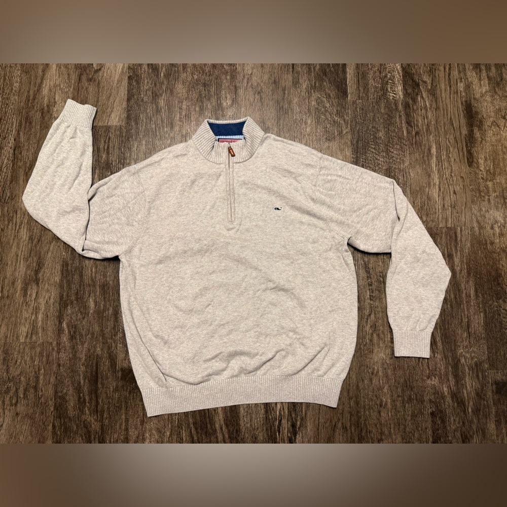 VINEYARD VINES Cotton XL Zip SWEATER Gray